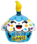 Convergram Mylar & Foil Feliz Cumple Cupcake 18″ Balloon
