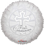 Convergram Mylar & Foil First Communion Cross 18″ Balloon