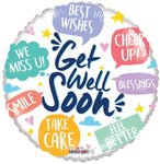 Convergram Mylar & Foil Get Well Phrases 18″ Balloon