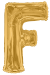 Convergram Mylar & Foil Gold Letter F 34″ Balloon