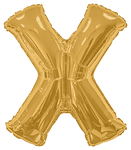 Convergram Mylar & Foil Gold Letter X 34″ Balloon