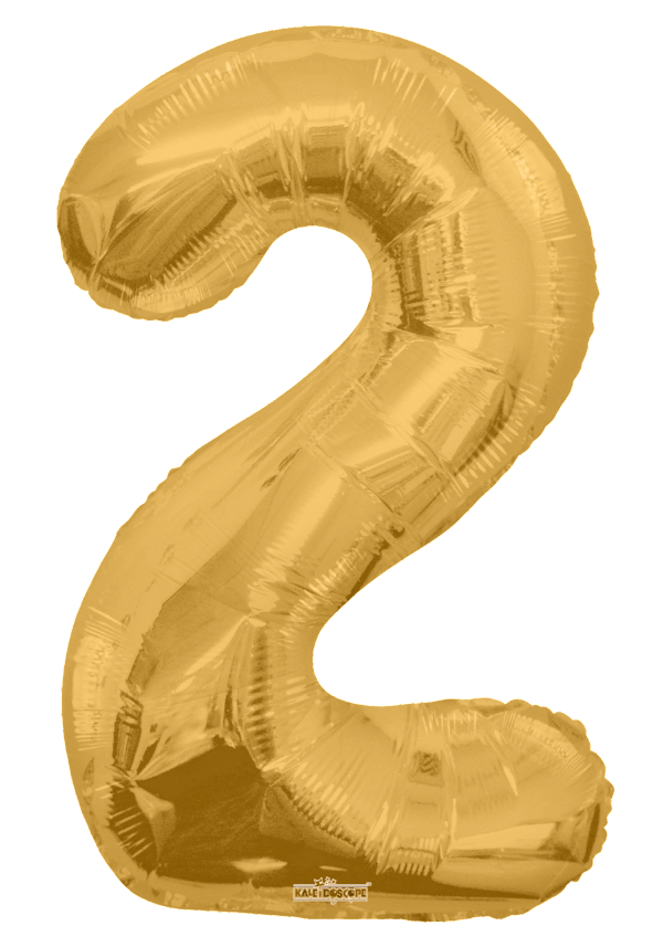 Gold number 2 outlet balloon