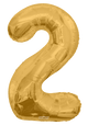 Gold 34" Number 2 Balloon