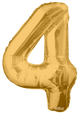Gold Number 4 34" Balloon