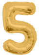 Gold Number 5 34" Balloon