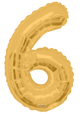 Gold Number 6 34" Balloon