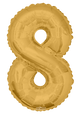 Gold Number 8 34" Balloon