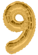 Gold Number 9 34" Balloon