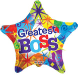 Convergram Mylar & Foil Greatest Boss Star 18″ Balloon