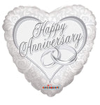 Convergram Mylar & Foil Happy Anniversary Rings 18″ Balloon
