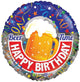 Globo Happy Birthday Beer Time 18″