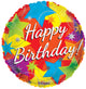 Happy Birthday Bright Stars 9″ Balloon (requires heat-sealing)