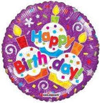 Convergram Mylar & Foil Happy Birthday Cupcakes Holographic 18″ Balloon