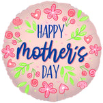 Convergram Mylar & Foil Happy Mother's Day Flowers Rose Gold 18″ Balloon
