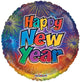 Happy New Year Fireworks 18″ Balloon