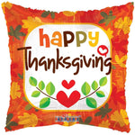 Convergram Mylar & Foil Happy Thanksgiving Leaves 18″ Balloon