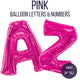 Hot Pink 34" Giant Balloon Letters and Numbers