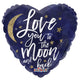 Love You To The Moon 18″ Holographic Balloon