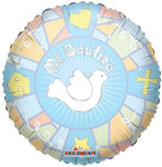 Mi Bautizo Vitral Azul 18″ Balloon
