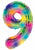 Convergram Mylar & Foil Rainbow # 9 34″ Balloon