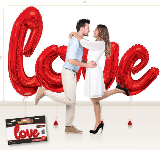 Red Giant Script Love Balloon Kit 53″ Balloon – instaballoons Wholesale