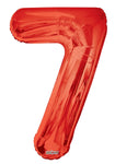 Convergram Mylar & Foil Red Number 7 Balloon 34″