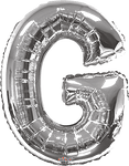 Convergram Mylar & Foil Silver Letter G 34″ Balloon