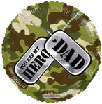 Convergram Mylar & Foil You Are My Hero Dad Father's Day 18″ Camouflage Balloon