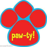 Convergram Party Supplies Puppy Paws Paw-ty Time! Invitations (8 count)
