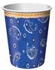 Blue Bandana 9oz Paper Cups (8 count)