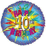 CTI Happy 40th Birthday Burst 17″ Balloon