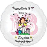 Globo de 17″ de Juicy Lucy 18th Birthday