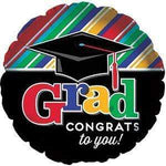 CTI Mylar & Foil Grad Congrats to You! Cap 17″ Balloon