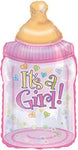 CTI Mylar & Foil It's A Girl Baby Bottle 38″ Balloon