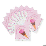 Fun Express Party Supplies Ice Cream Beverage Napkins 5″ (16 count)