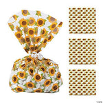 Fun Express Party Supplies Sunflower Cello Bags (12 count)