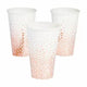 White Rose Gold Foil Dots Cups (24 count)