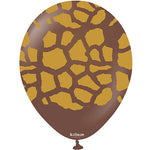 Giraffe Animal Print on Chocolate Brown 12″ Latex Balloons by Kalisan from Instaballoons