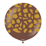 Giraffe Print on Chocolate Brown 24″ Latex Balloon by Kalisan from Instaballoons