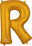 Gold Letter R 34″ Foil Balloon by Anagram from Instaballoons