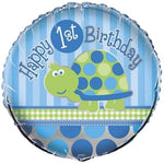 Happy 1st Birthday Turtle 18″ Foil Balloon by Unique from Instaballoons