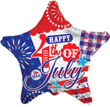 Happy 4Th Of July Star 18″ Foil Balloon by Convergram from Instaballoons