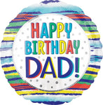 Happy Birthday Dad 17″ Foil Balloon by Anagram from Instaballoons