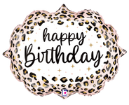 Happy Birthday Leopard Print 27″ Foil Balloon by Betallic from Instaballoons