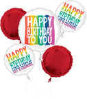 Happy Birthday Let's Celebrate Bouquet Foil Balloon by Anagram from Instaballoons
