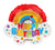Happy Birthday Rainbow Shape  18″ Foil Balloon by Convergram from Instaballoons