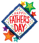 Happy Father's Day Diamond Star 38″ Foil Balloon by Betallic from Instaballoons