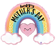 Happy Mother's Day Pastel Rainbow 29″ Foil Balloon by Sempertex from Instaballoons