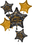 Happy New Year Midnight Bouquet Foil Balloon by Anagram from Instaballoons