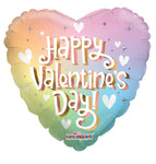 Happy Valentine's Day Soft Rainbow 18″ Foil Balloon by Convergram from Instaballoons